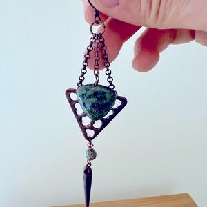 Turquoise stone boho chic earrings